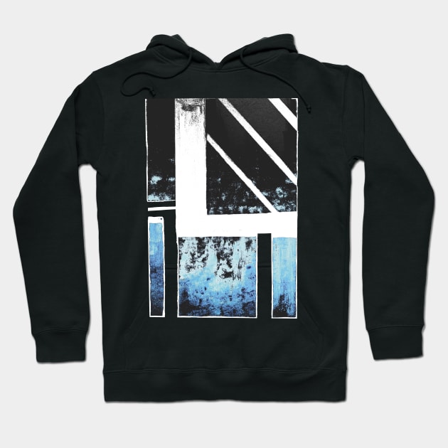 Dark Blue Sea Cityscape Hoodie by BlackArtichoke